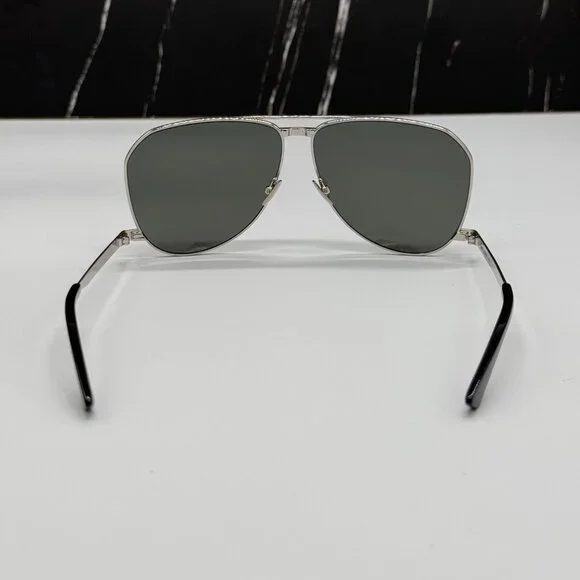 NEW SAINT LAURENT SL690 DUST 002 SUNGLASSES MEN SILVER EYEWEAR SL 690 DUST 002